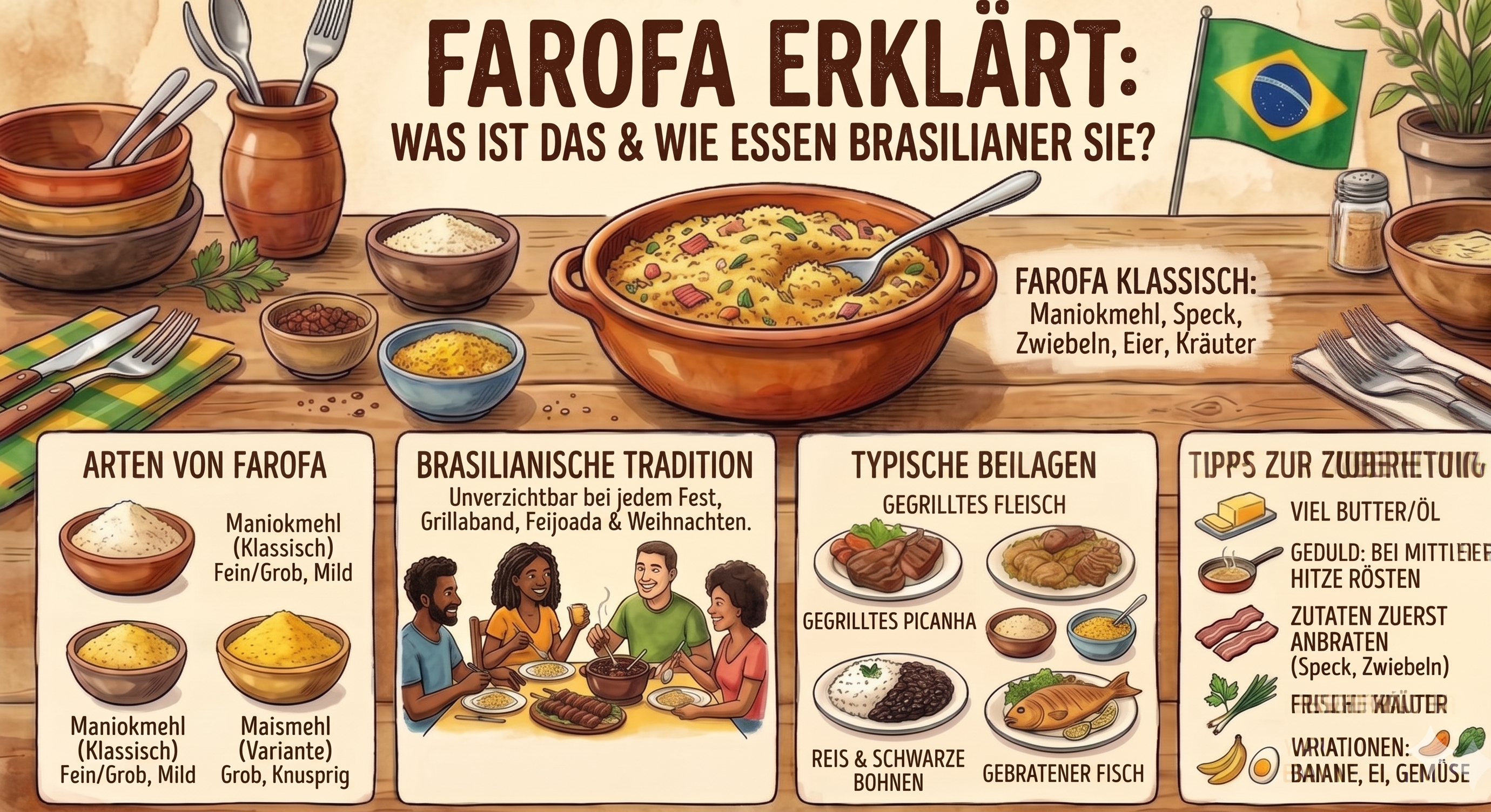 Farofa erklärt - so isst man in Brasilien