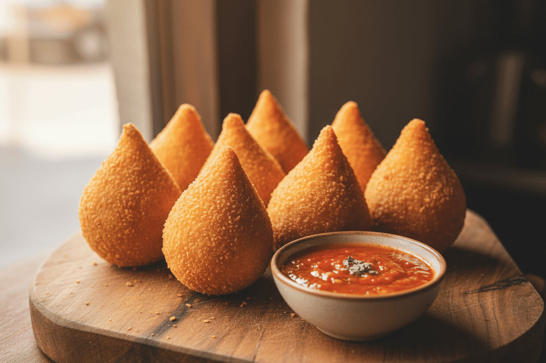 Coxinha – Brasilianische Hähnchen-Kroketten selber machen - Vicios-Brasileiros