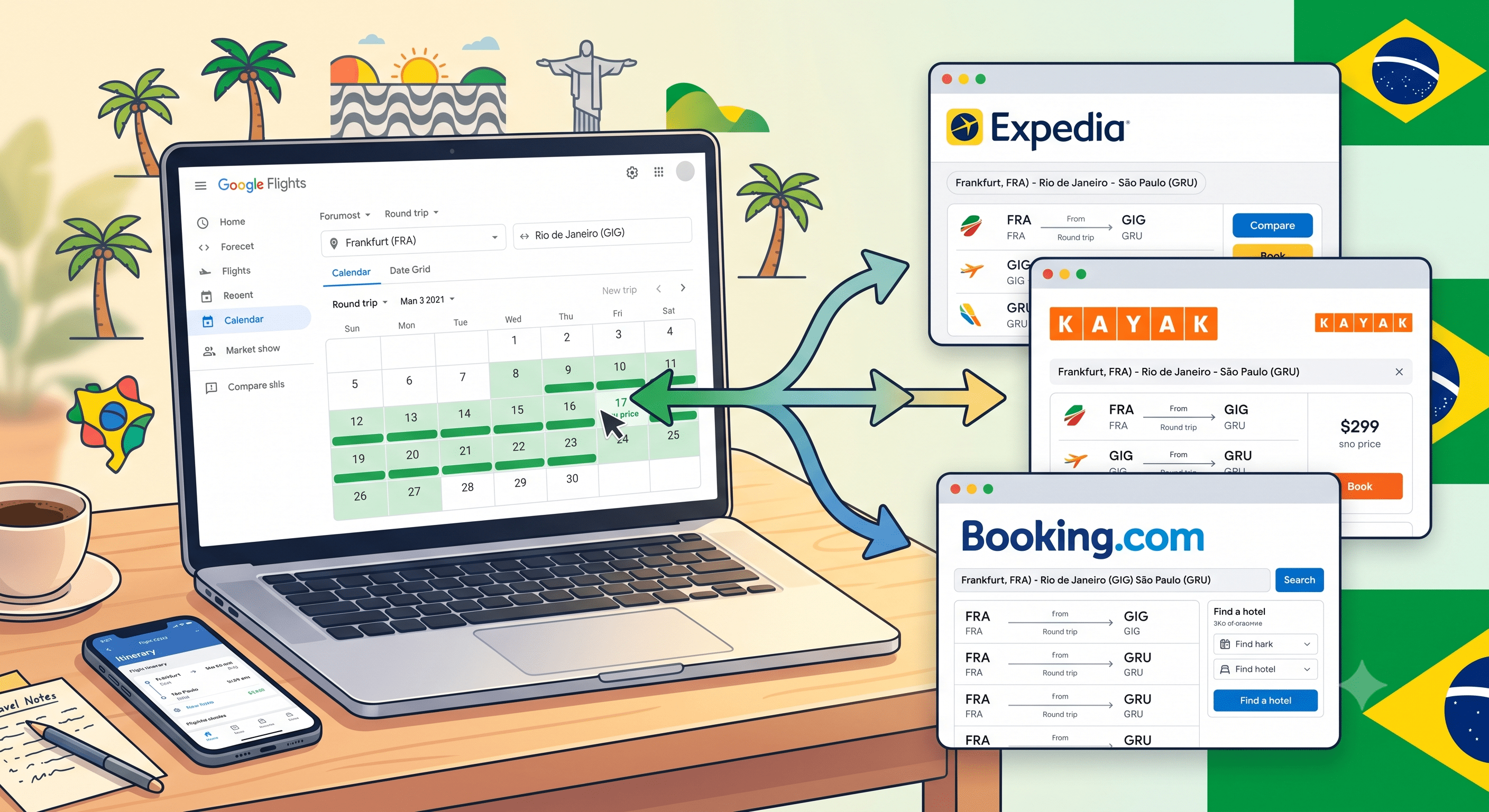 Flug nach Brasilien buchen: Die besten Tipps für Urlauber - Vicios-Brasileiros (AI)