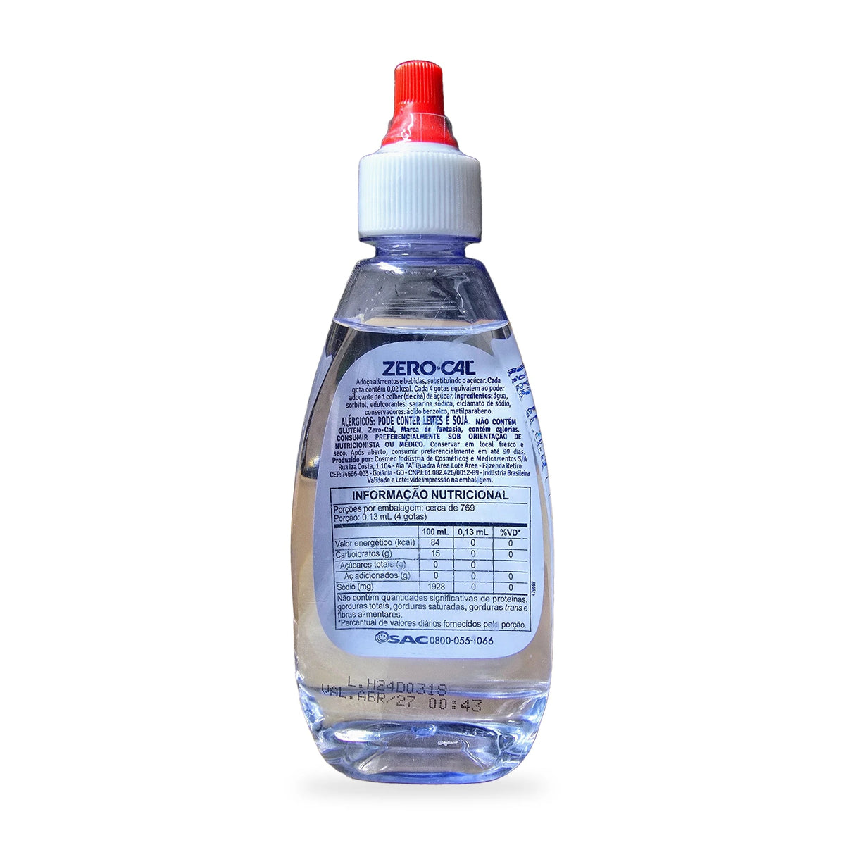 Adoçante Dietético – Flüssige Tafelsüße – Zero Cal – 100 ml - Vicios-Brasileiros