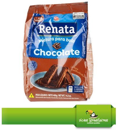 Bolo de Chocolate – Backmischung für Schokoladenkuchen – Renata – 400 g - Vicios-Brasileiros