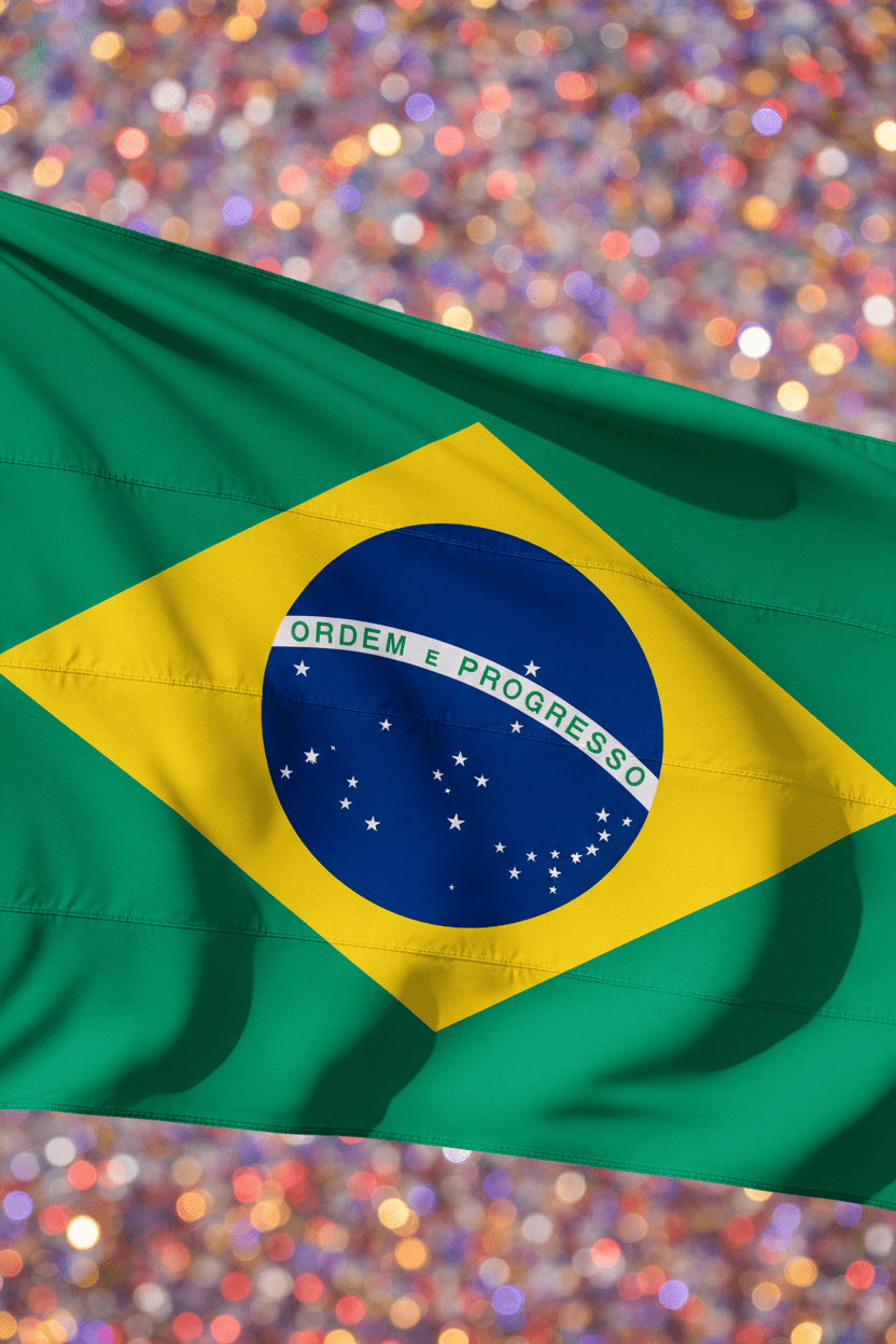 Brasilienschal und - fahne - für echte Fans unserer Selecao - Vicios - Brasileiros