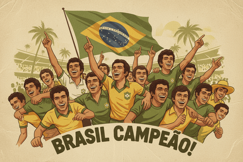 Brasilienschal und - fahne - für echte Fans unserer Selecao - Vicios - Brasileiros
