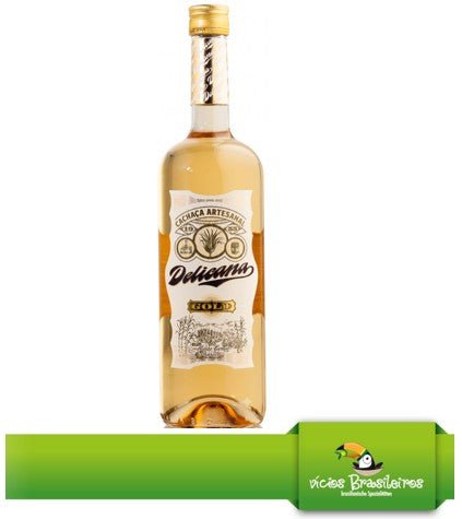 Cachaça Delicana Gold – 1 Liter – 38% Vol. - Vicios-Brasileiros