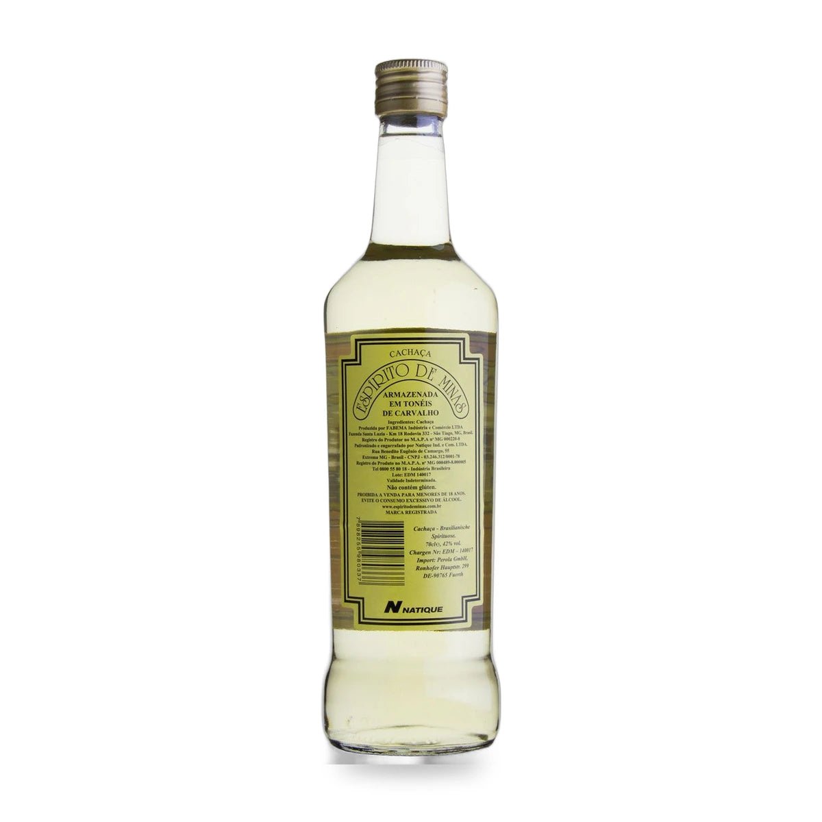 Cachaça Espírito de Minas – 700 ml – 42 % Vol. - Vicios-Brasileiros