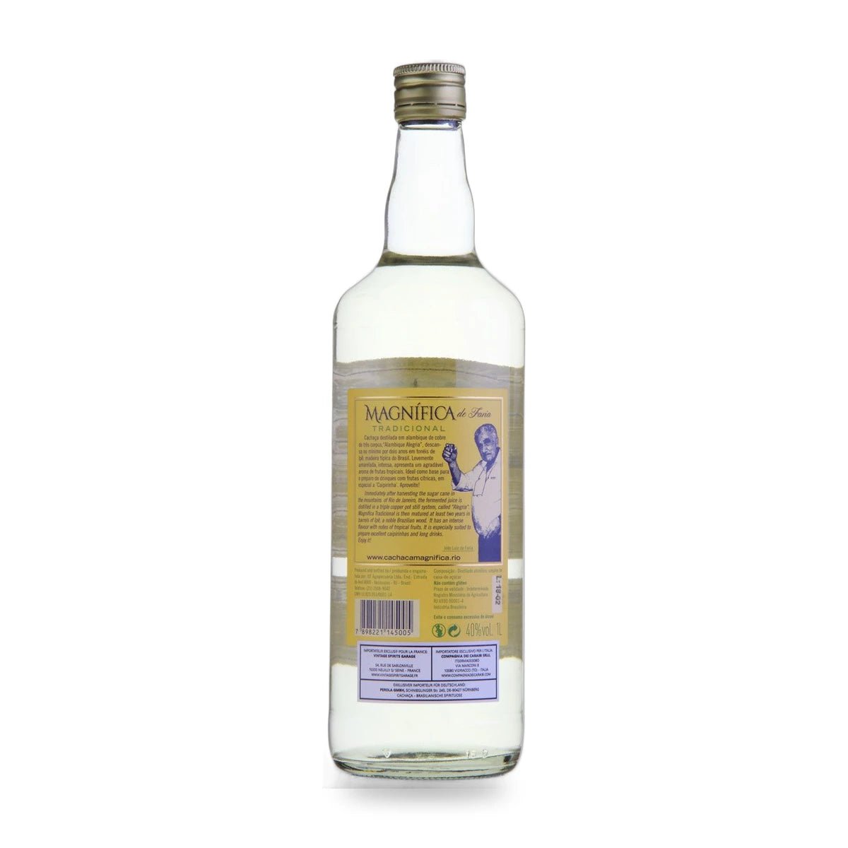 Cachaça Magnífica Traditional – 1.000 ml – 40 % Vol. - Vicios-Brasileiros