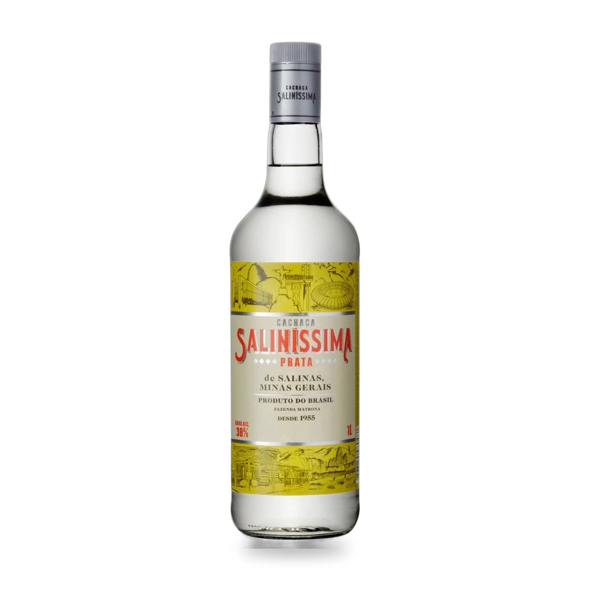 Cachaça Saliníssima Prata – 1.000 ml – 40 % Vol. - Vicios-Brasileiros