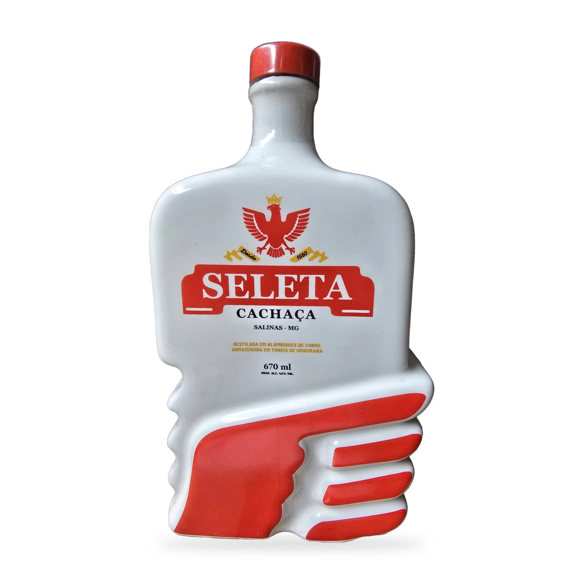 Cachaça Seleta – Porzellanflasche – 670 ml – 42 % Vol. - Vicios-Brasileiros