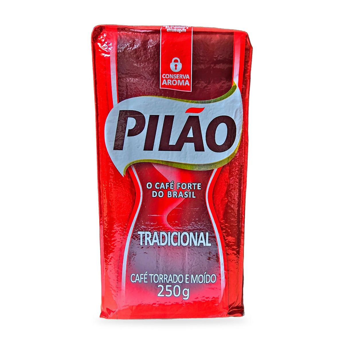 Café Pilão Tradicional – Brasilianischer Kaffee, gemahlen – 250 g - Vicios-Brasileiros