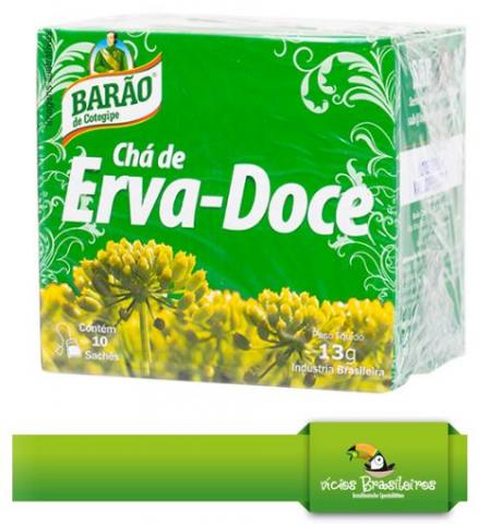 Cha de Erva Doce - Fencheltee - Barao - 10gr - Vicios - Brasileiros