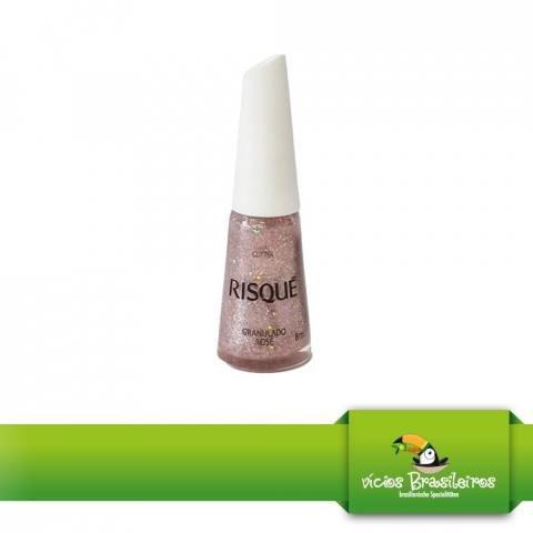 Esmalte Risque - Nagellack - Granulado Rose - 8ml - Vicios - Brasileiros
