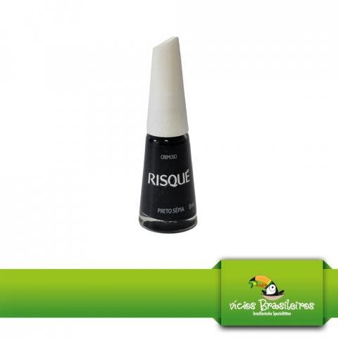 Esmalte Risque - Nagellack - Preto Sepia - 8ml - Vicios - Brasileiros