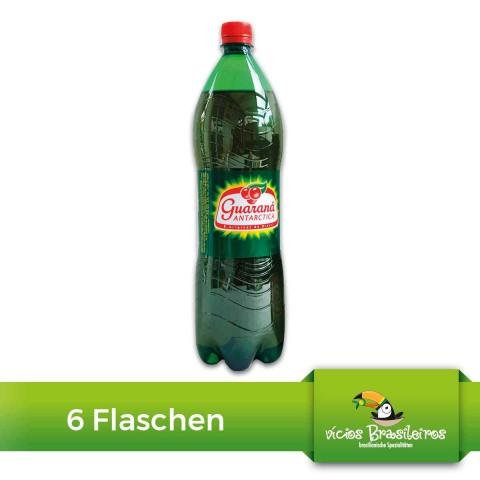 Guarana Antarctica - 6 Flaschen Sparpaket - inkl. je 0,25 € Flaschenpfand - Vicios-Brasileiros