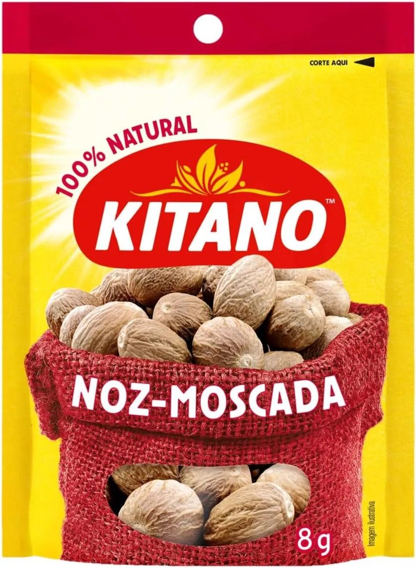 Kitano Muskatnuss ganz 8 g – Noz-Moscada zum frischen Reiben - Vicios-Brasileiros