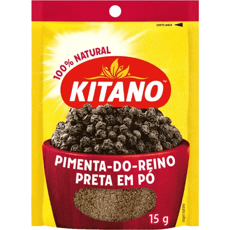 Kitano Schwarzer Pfeffer gemahlen 15 g – Pimenta-do-Reino Preta - Vicios-Brasileiros