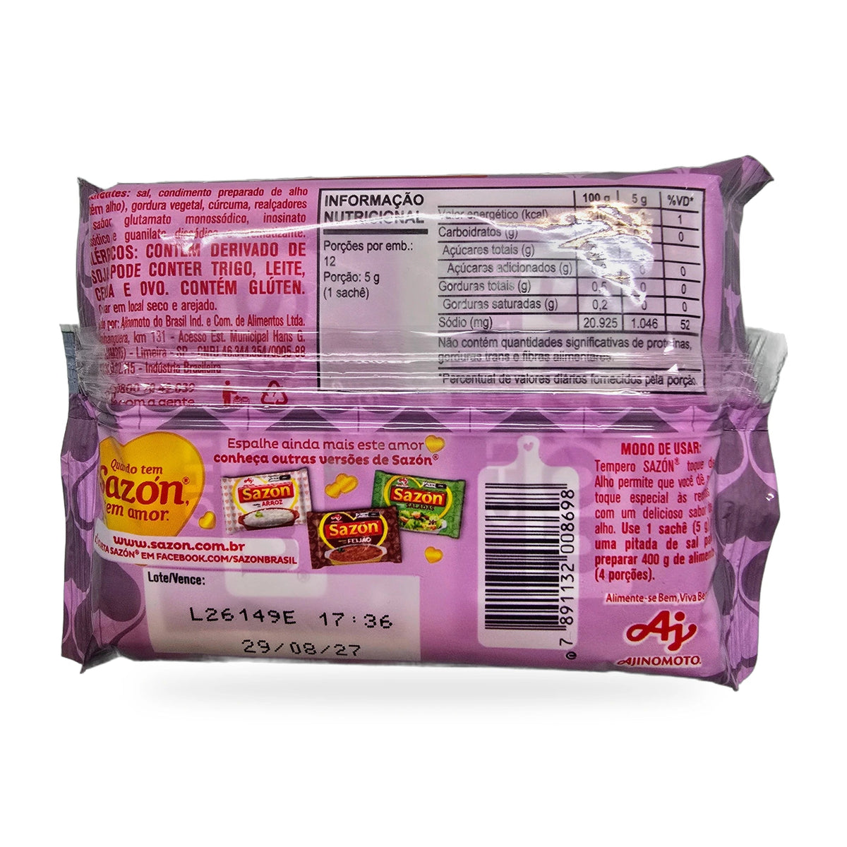 Tempero com Toque de Alho – Knoblauch-Würzsalz – Sazón – 60 g - Vicios-Brasileiros