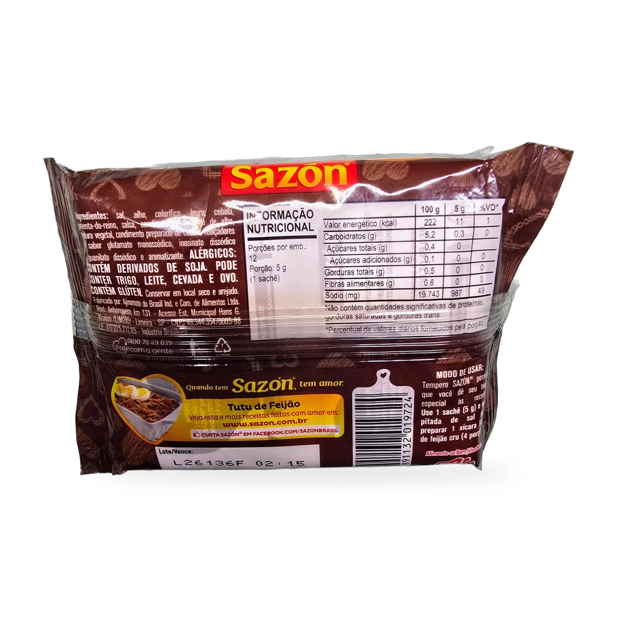 Tempero Marrom – Braunes Würzsalz für Bohnen – Sazón – 60 g - Vicios-Brasileiros