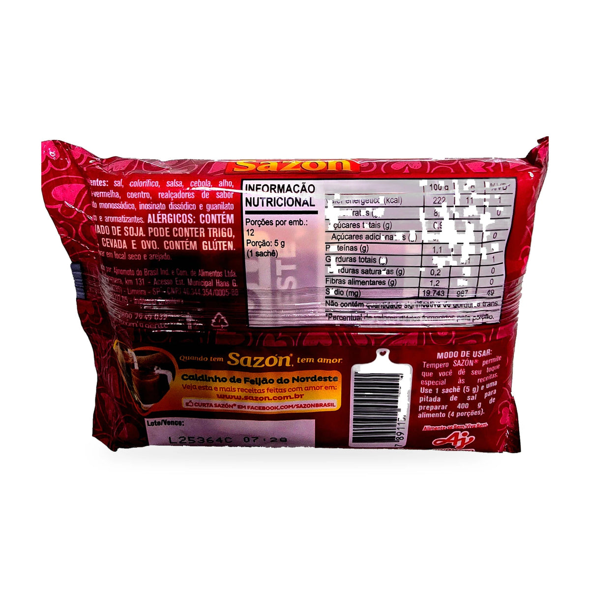 Tempero Sabores do Nordeste – Würzsalz, leicht pikant – Sazón – 60 g (12 × 5 g) - Vicios-Brasileiros