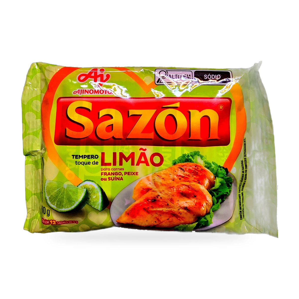 Tempero Toque de Limão – Würzsalz mit Zitrone – Sazón – 60 g (12 × 5 g) - Vicios-Brasileiros