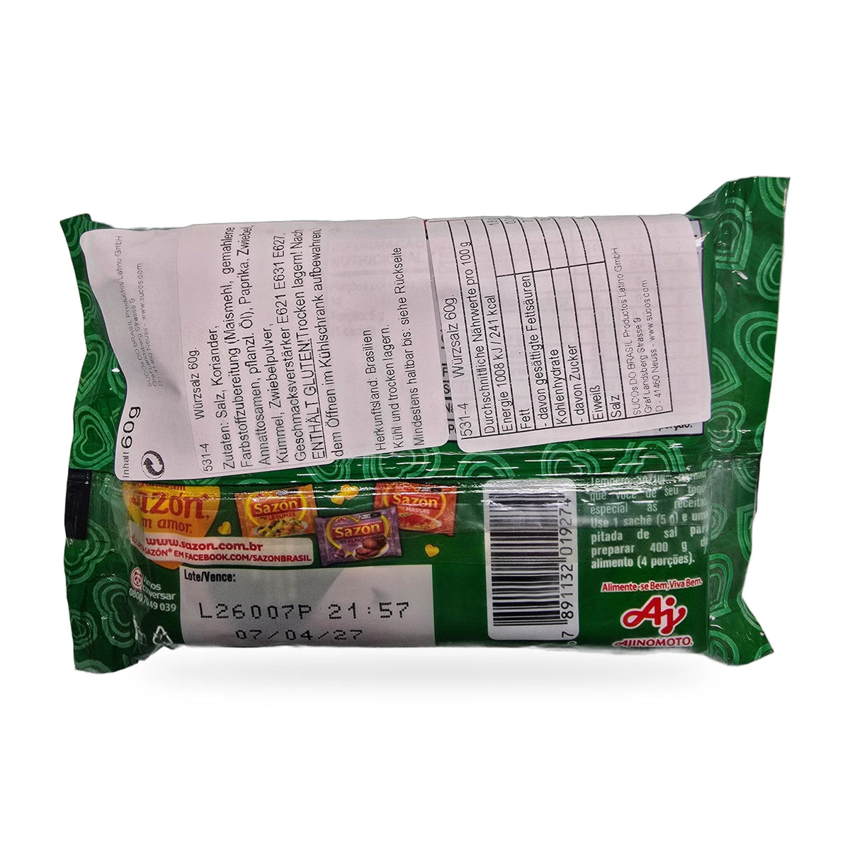 Tempero Verde – Würzsalz für Geflügel & Fisch – Sazón – 60 g - Vicios-Brasileiros
